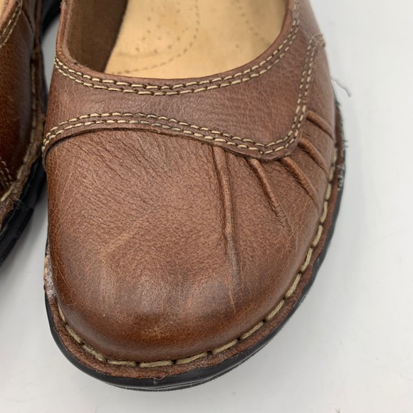 Earth Spirit Brown Leather Mary Jane Flats Shoes Women 9 Academia Boho School - Picture 9 of 14